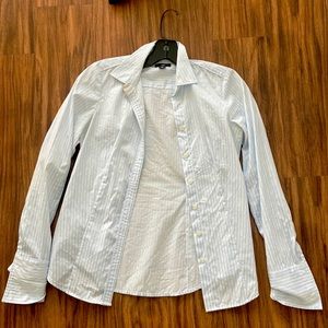 Light blue stripes and whit stripes shirt-Ann Taylor